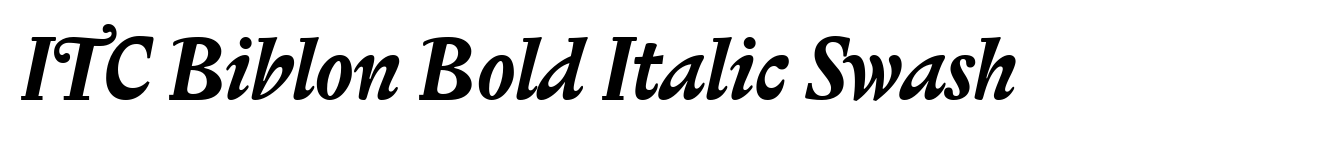 ITC Biblon Bold Italic Swash